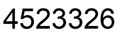 Number 4523326 black image