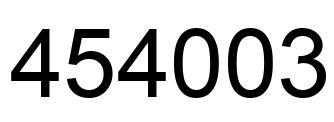Number 454003 black image