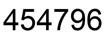 Number 454796 black image