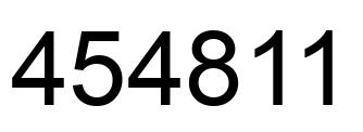 Number 454811 black image