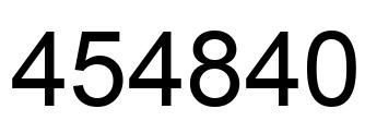 Number 454840 black image