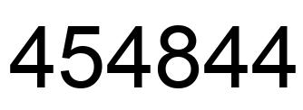 Number 454844 black image