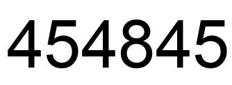 Number 454845 black image