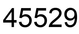 Number 45529 black image