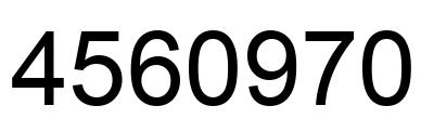Number 4560970 black image