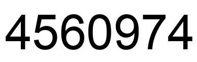 Number 4560974 black image