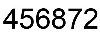 Number 456872 black image