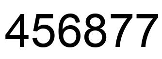 Number 456877 black image