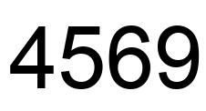 Number 4569 black image
