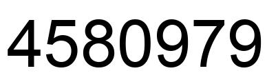 Number 4580979 black image