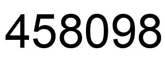 Number 458098 black image