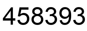 Number 458393 black image