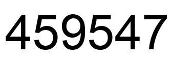 Number 459547 black image