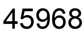 Número 45968 imagen negro