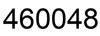 Number 460048 black image