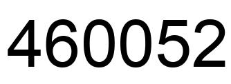 Number 460052 black image