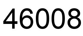 Number 46008 black image