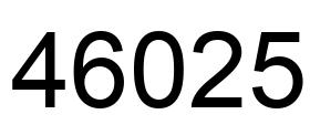 Number 46025 black image