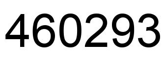 Number 460293 black image