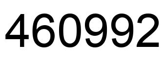 Number 460992 black image