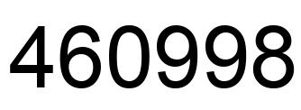 Número 460998 imagen negro