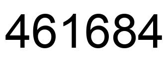 Número 461684 imagen negro