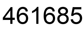 Número 461685 imagen negro