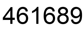 Número 461689 imagen negro