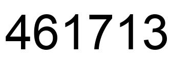 Number 461713 black image