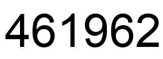 Number 461962 black image