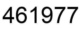 Number 461977 black image