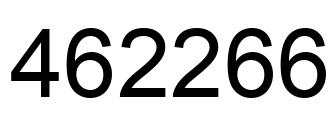 Number 462266 black image