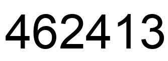 Número 462413 imagen negro