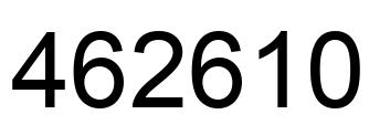 Number 462610 black image