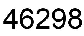 Number 46298 black image