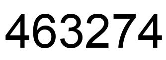 Number 463274 black image