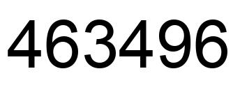 Number 463496 black image