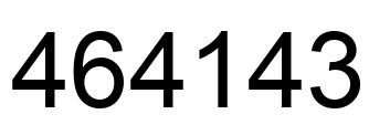 Number 464143 black image