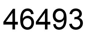 Number 46493 black image