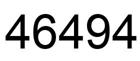 Number 46494 black image