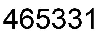 Number 465331 black image