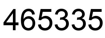 Número 465335 imagen negro