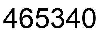 Number 465340 black image