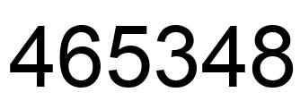 Número 465348 imagen negro