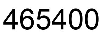 Number 465400 black image