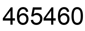 Number 465460 black image