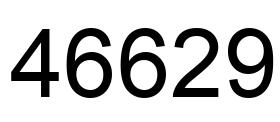 Number 46629 black image