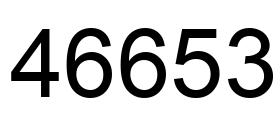 Number 46653 black image