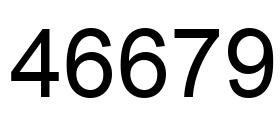 Número 46679 imagen negro