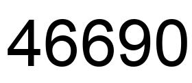 Number 46690 black image
